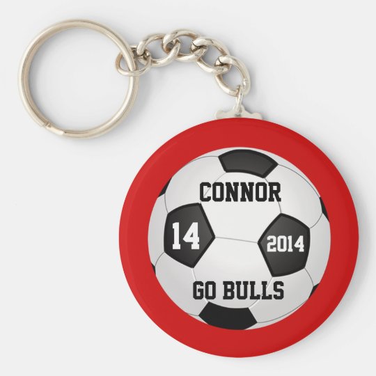 Soccer Keychains, Name, Team Name, Number and Year Keychain