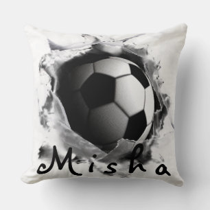 Soccer Kick Throw Pillow