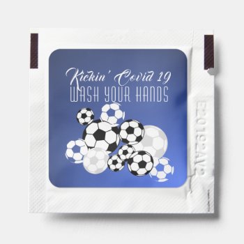Soccer Kickin' Covid 19 Hand Sanitizer Packet by InBeTeen at Zazzle