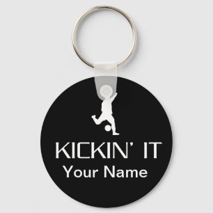 Soccer Kickin It Keychain