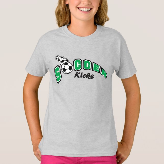 Soccer Kicks - Green T-Shirt (Front)