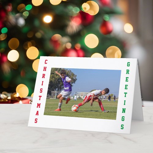 Soccer Kids 3 Photo Christmas Card