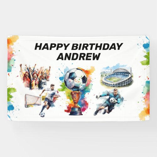 Soccer Kids Birthday Party Banner