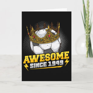 Soccer King 73rd Birthday Crown Awesome Since 1949 Card