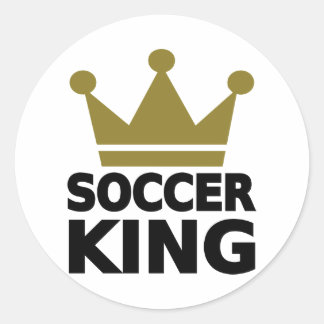 Soccer king classic round sticker