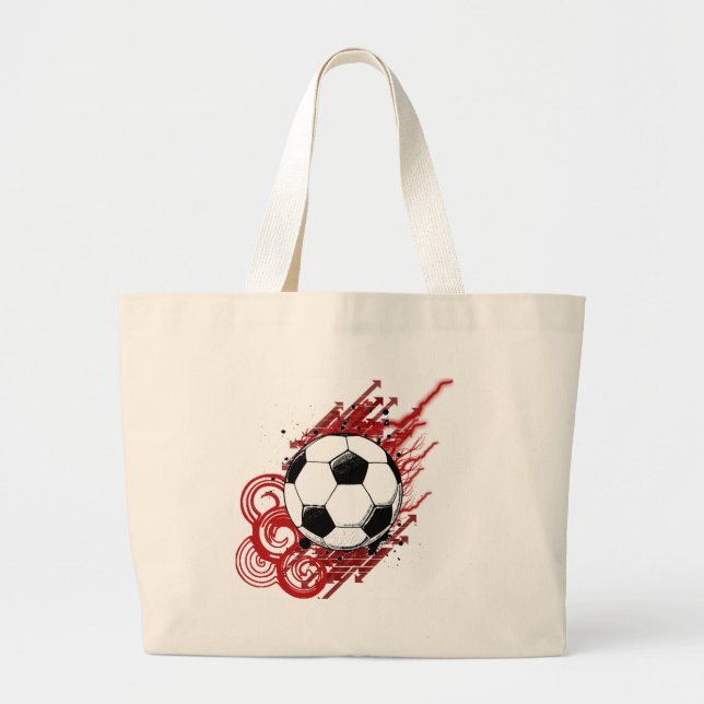 Soccer Large Tote Bag (Front)