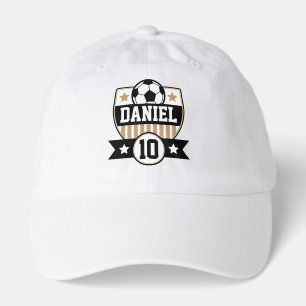 Soccer League Kids Football Name & Number Logo Hat