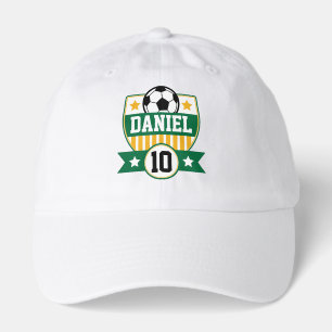 Soccer League Kids Football Name & Number Logo Hat
