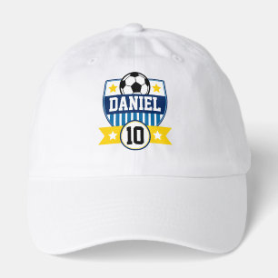 Soccer League Kids Football Name & Number Logo Hat