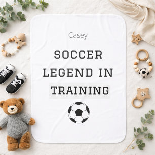 Soccer Legend Training Baby Name Gift Blanket
