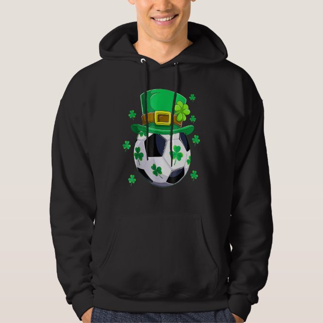 Soccer Leprechaun Hat Shamrocks C St Patricks Day  Hoodie (Front)