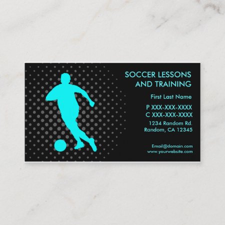 Soccer Lessons Training Custom Business Cards