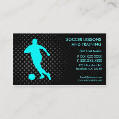 Soccer Lessons Training Custom Business Cards at Zazzle