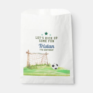 Soccer “Let’s Kick Up Some Fun” Any Age Birthday Favor Bag