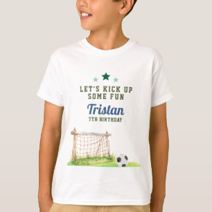 Soccer “Let’s Kick Up Some Fun” Any Age Birthday T-Shirt