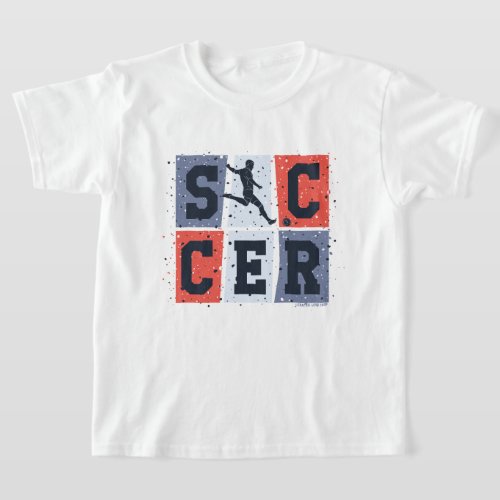 Soccer Letter Blocks Distressed  GraphicLoveShop T_Shirt