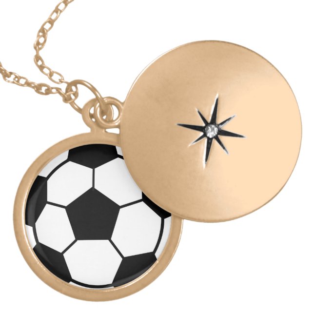 Soccer Locket Necklace for Girls (Front)
