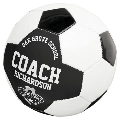 Soccer  Logo _ Coach _ Black and White Soccer Ball