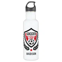 Custom name Soccer Stadium water bottles