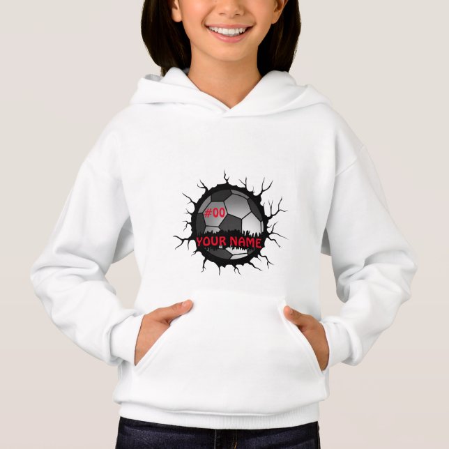 Soccer Logo, Soccer Custom Name, Soccer Gift Hoodie (Front)
