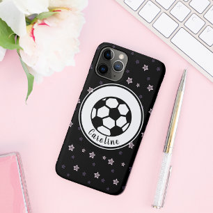 Soccer Love Cute Stars Pattern Girls Personalized iPhone 11 Pro Case