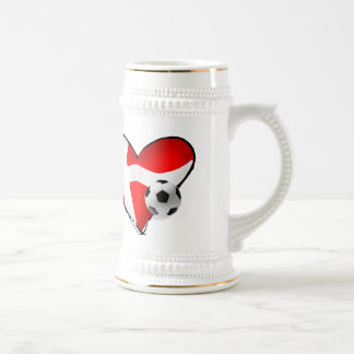 Soccer love Danish style for denmark fans Beer Stein