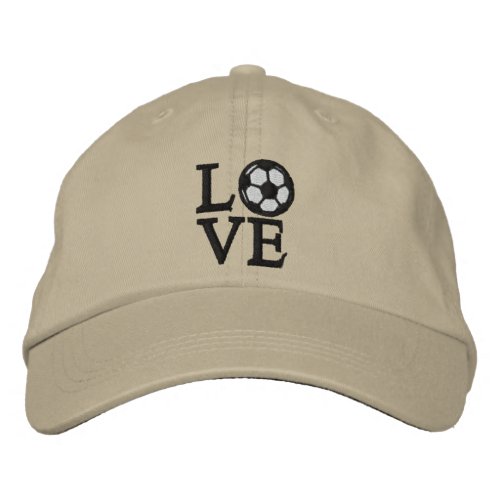 Soccer Love Embroidered Baseball Hat