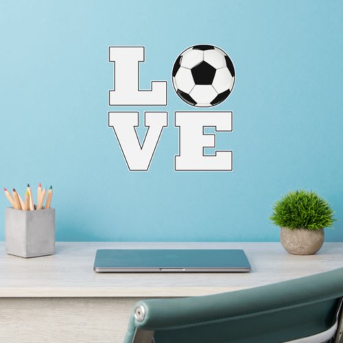Soccer LOVE Soccer Player or Coach Sports Wall Decal