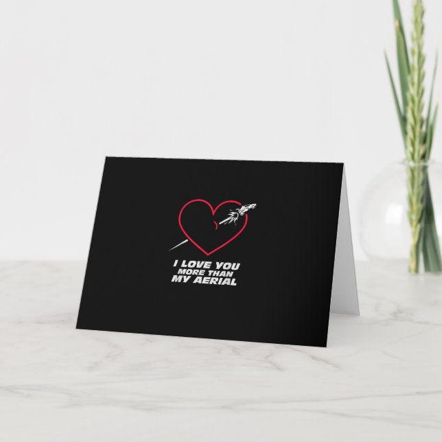 Soccer Love You More Than My Aerial Playful Valent Card (Front)