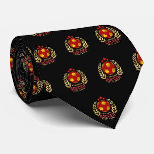 Soccer Lover Gifts   Vibrant Red Custom Logo Neck Tie