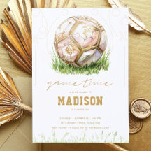 Soccer Luxury Girl Birthday Pink Gold