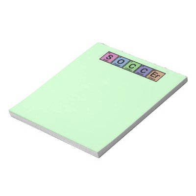 Soccer made of Elements colors Notepad