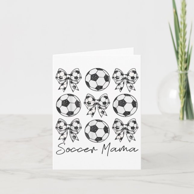 Soccer Mama Coquette Bow Soccer Mom Soccer Season  Card (Front)