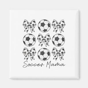 Soccer Mama Coquette Bow Soccer Mom Soccer Season Magnet