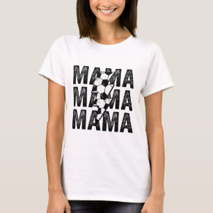 Soccer Mama Distressed Lightning Bolt Mom T-Shirt