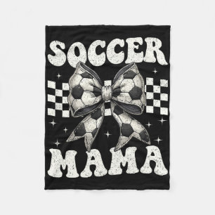 Soccer Mama Funny Coquette Bow Mom Mommy  Fleece Blanket