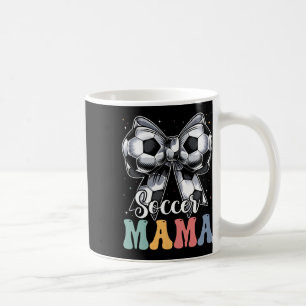 Soccer Mama Retro Groovy Soccer Softbyll Mom Coffee Mug