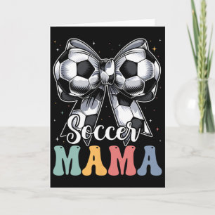 Soccer Mama Retro Groovy Soccer Softll Mom _2 Card
