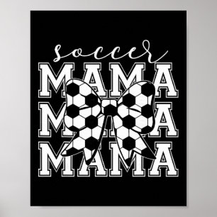 Soccer Mama Retro Groovy Soccer Softll Mom  Poster