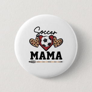 Soccer Mama Womens Soccer Game Day Senior Soccer P Button