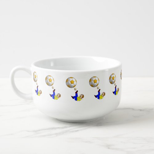 Soccer Man Soccer Ball Soup Mug