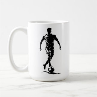 Soccer man with ball design. coffee mug