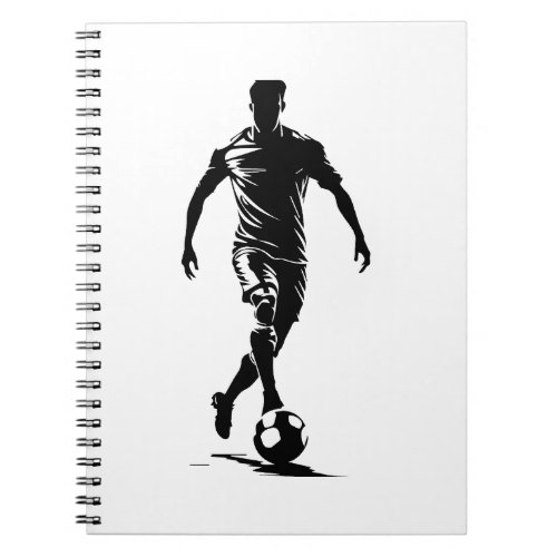 Soccer man with ball design. notebook