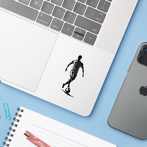 Soccer man with ball design. sticker
