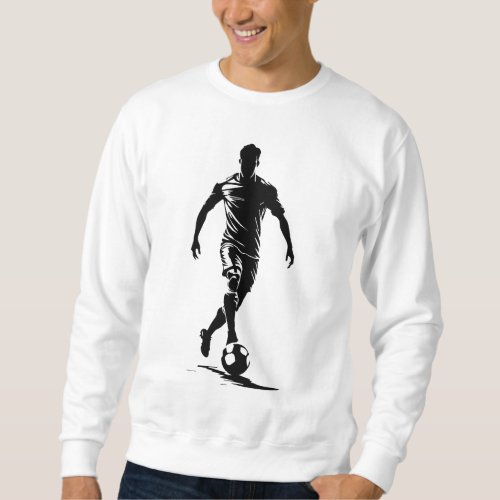 Soccer man with ball sweatshirt