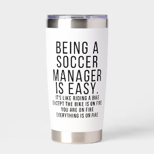Soccer Manager Funny Retirement Insulated Tumbler