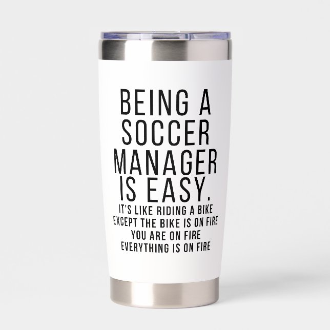 Soccer Manager Funny Retirement Insulated Tumbler (Front)