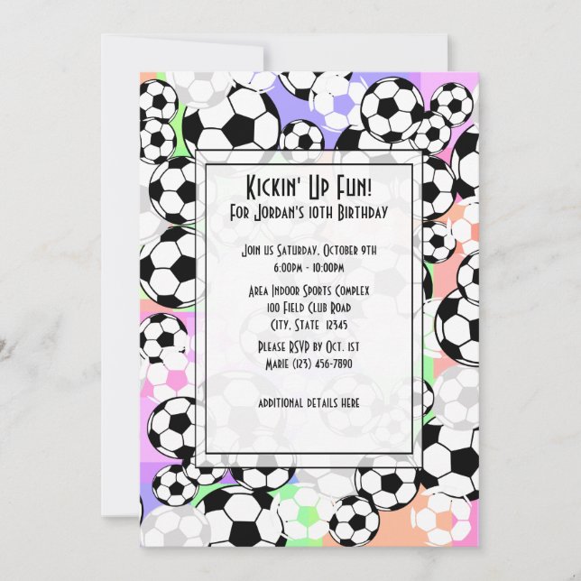 Soccer Mania/ Color Invitation (Front)