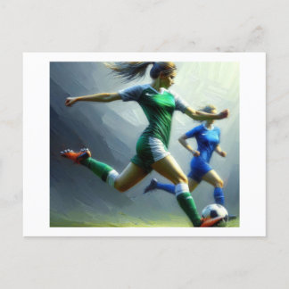 Soccer Match,  Postcard