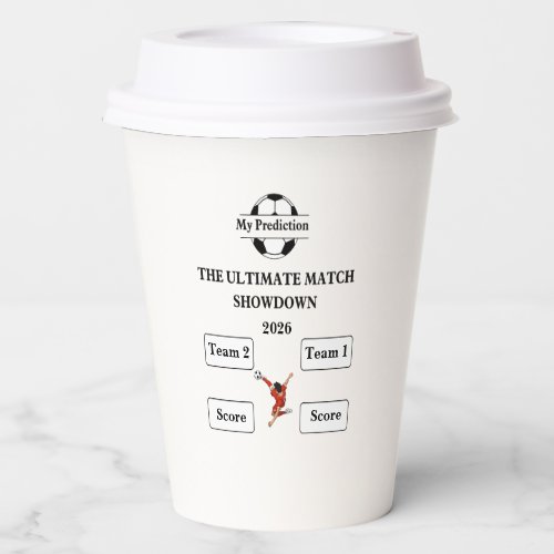 Soccer Match Prediction Paper Cup - 2026 Party